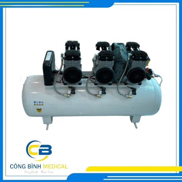 Máy nén khí không dầu 1100Wx3- 180L  cho 5-6 ghế